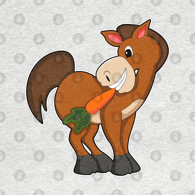 Horse with Carrot by Markus Schnabel